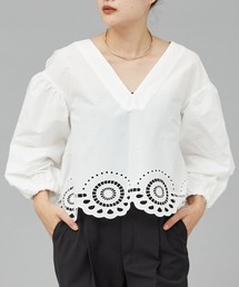 qualite scape | 刺繍ボリュームブラウス(シャツ/ブラウス)
