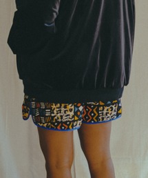 <moyan ecri>アフリカ生地使用ショートパンツAFRICA PADDED SHORT PANTS