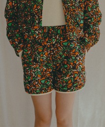 <moyan ecri>アフリカ生地使用ショートパンツAFRICA PADDED SHORT PANTS