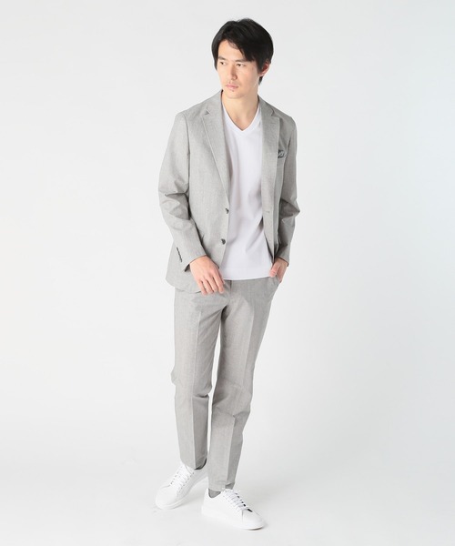 CROWDED CLOSET（クラウデッドクローゼット）の「COOLDOTS 2WAYストレッチスラックスパンツ（スラックス・メンズ・ネイビー/ダークネイビー/ライトグレー・01/04/03/02）」の6枚目の写真