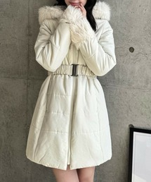 clear | ベルト付ミドル丈中綿ダウン[大人可愛い　体型カバー ファー] ≪2024AW新作≫(その他アウター)