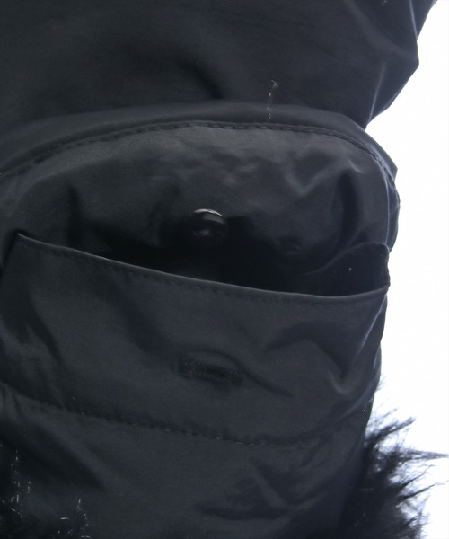 clear（クリア）の「ベルト付ミドル丈中綿ダウン[大人可愛い　体型カバー ファー] ≪2024AW新作≫（その他アウター・レディース・ブラック/アイボリー・F）」の14枚目の写真