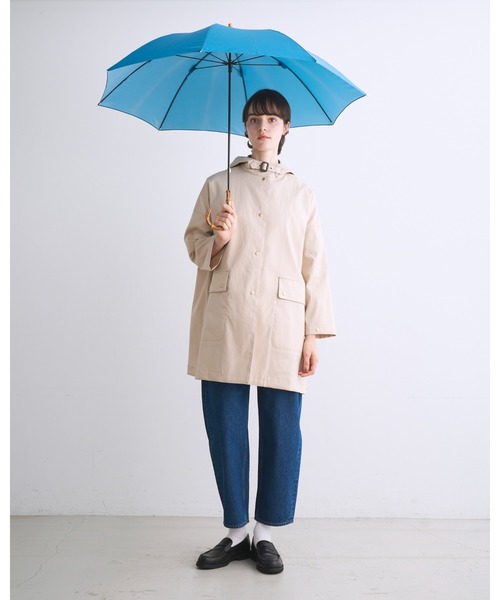 Traditional Weatherwear(トラディショナルウェザーウェア)の「UMBRELLA BAMBOO LITE(長傘・レディース・コーラルピンク/ブルー系・F)」の8枚目の写真