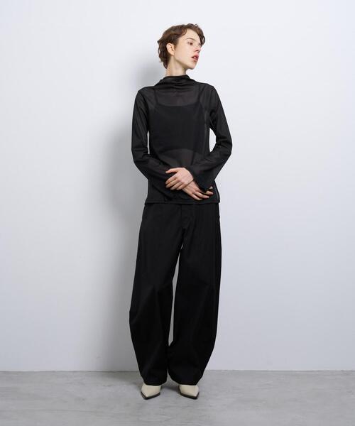 LANVIN en Bleu / ランバン オン ブルー シアーフレアスリーブカットソー セール】シアーフレアスリーブカットソー（Tシャツ/カットソー