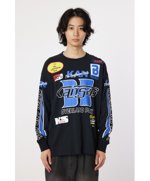 RODEO CROWNS WIDE BOWL（ロデオクラウンズワイドボウル）の「レーシング ロングスリーブTシャツ（Tシャツ/カットソー・メンズ・オフホワイト/ブラック・MEDIUM/LARGE）」の13枚目の写真