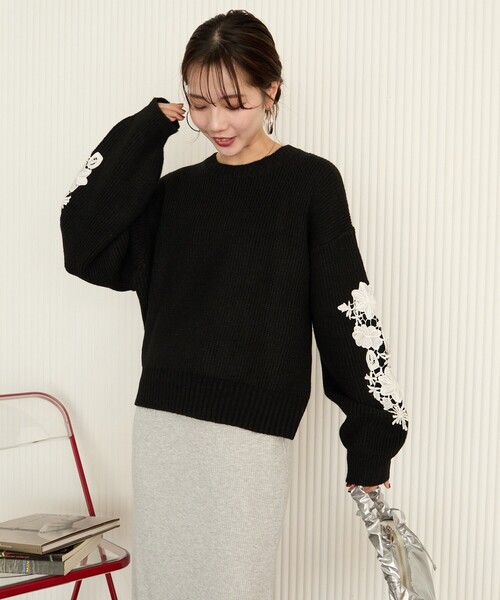 FREAK'S STORE（フリークスストア）の「限定展開 袖レース片畔編み