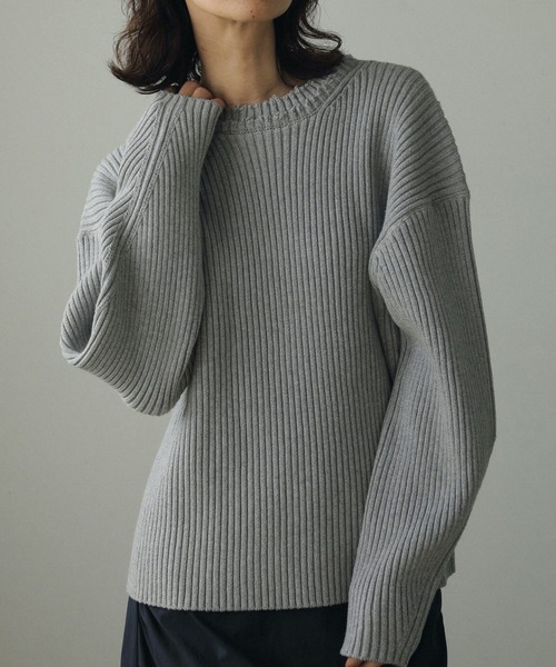 【セール】Rib Over Knit（ニット/セーター）｜anuke（アンヌーク） 7,977円