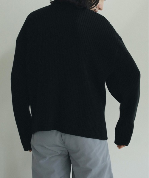 anuke(アンヌーク)の「Rib Over Knit(ニット/セーター・レディース・ブラック/オリーブ/ブルー系その他・FREE)」の6枚目の写真