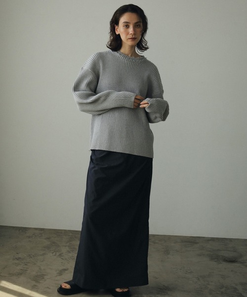 ニット/セーター Americansleeve RIB KNIT Rib Knit Crew Neck | PORT BY ARK(ポートバイアーク) / トップス