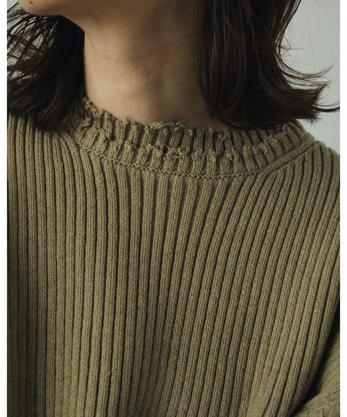 anuke(アンヌーク)の「Rib Over Knit(ニット/セーター・レディース・ブラック/オリーブ/ブルー系その他・FREE)」の12枚目の写真