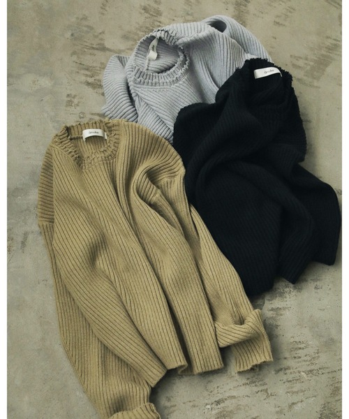 anuke（アンヌーク）の「Rib Over Knit（ニット/セーター）」 - WEAR