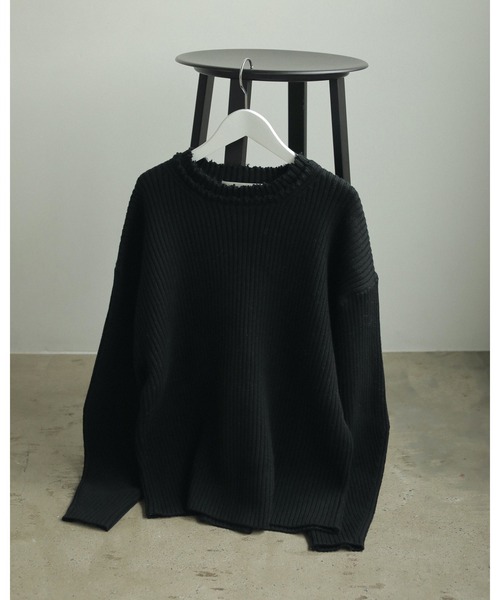 anuke(アンヌーク)の「Rib Over Knit(ニット/セーター・レディース・ブラック/オリーブ/ブルー系その他・FREE)」の15枚目の写真