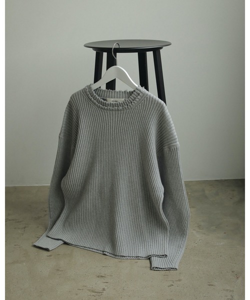 ニット+セーター UNUSED RIB CREW NECK KNIT CLEL（クレイル） セーター ニット 「CLEL」Basic/Spray Rib Knit Crew