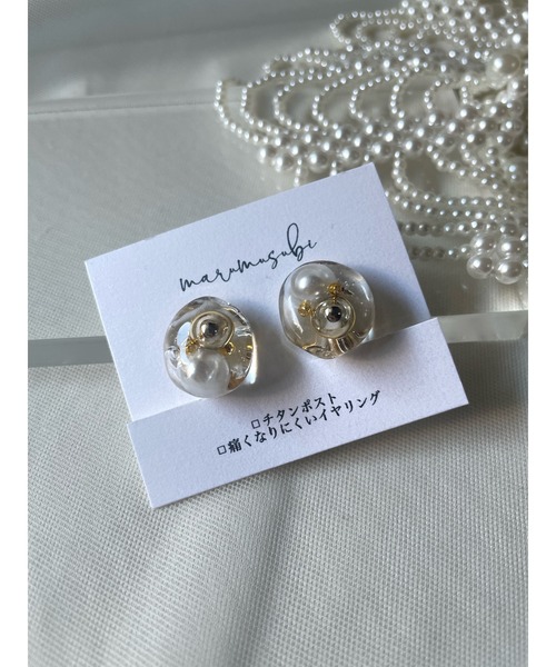 tone（トーン）の「【marumusubi】Jewel iceイヤリング(MA)（イヤリング・レディース・ゴールド/シルバー・FREE）」の2枚目の写真