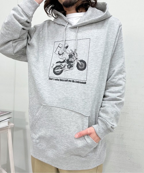 MODISH GAZE(モディシュガゼ)の「【MODISH GAZE】宇宙飛行士プリント裏毛パーカー(CP)(パーカー・メンズ・杢グレー/ホワイト・L/M)」の10枚目の写真