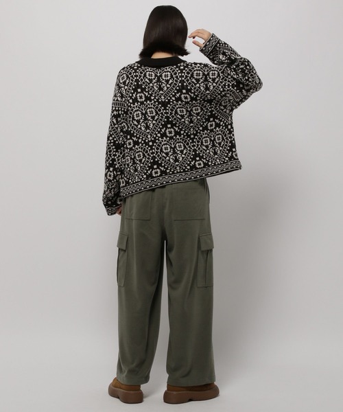 niko and...(ニコアンド)の「幾何ハート柄襟ZIPカーディガン(カーディガン/ボレロ・レディース・レッド/ブルー/ブラック・FREE)」の5枚目の写真