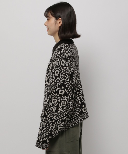 niko and...(ニコアンド)の「幾何ハート柄襟ZIPカーディガン(カーディガン/ボレロ・レディース・レッド/ブルー/ブラック・FREE)」の14枚目の写真