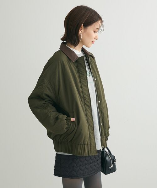 【セール】・ELENCARE DUE フェイクレザーエリブルゾン（ブルゾン）｜ELENCARE DUE（エレンカーレデュエ）