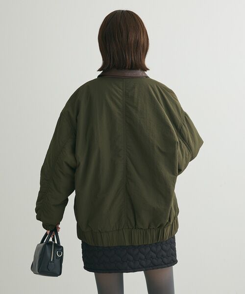 【セール】・ELENCARE DUE フェイクレザーエリブルゾン（ブルゾン）｜ELENCARE DUE（エレンカーレデュエ）