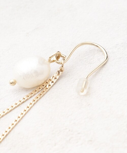 grove（グローブ）の「淡水パールフックピアス（ピアス（両耳用）・レディース・シルバー/ゴールド・00）」の5枚目の写真