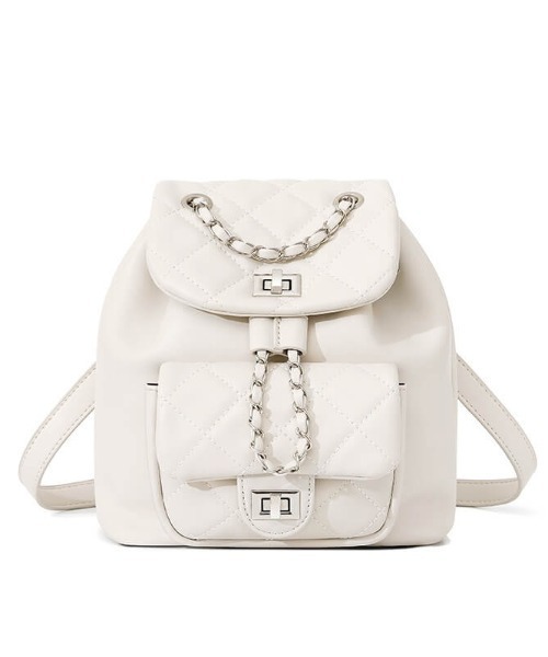 キルティング　バックパック　リュック　ホワイト　ノベルティ &SHOP KYOTO BY ARTS&SCIENCE | . BRAND : KONRAD &SHOPにて