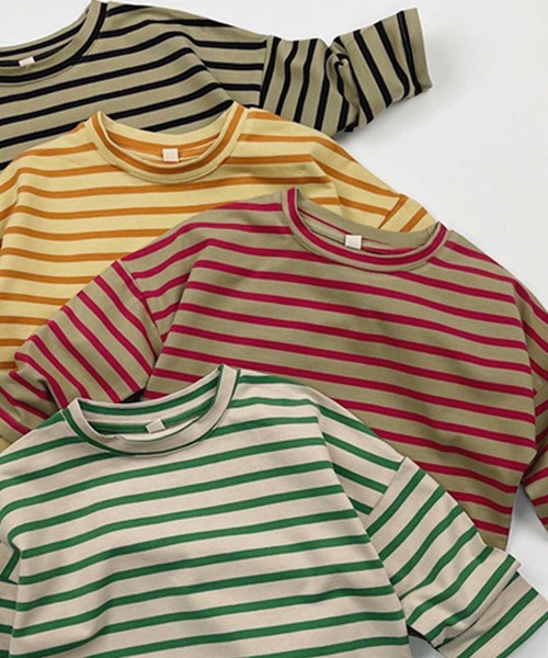 ALBERO PITTI（アルベロピッティ）の「ﾎﾞｰﾀﾞｰﾌﾟﾙｵｰﾊﾞｰTｼｬﾂ（Tシャツ 
