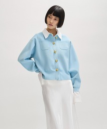 ADAM ET ROPE' | 【サステナブル】カラー付きカーディガン(カーディガン/ボレロ)