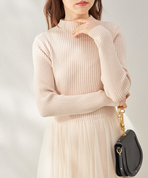 tocco closet(トッコ クローゼット)の「ハートリボンニットベスト×リブニットチュールワンピースSET(ワンピース・レディース・ブラック/アイボリー・M)」の14枚目の写真