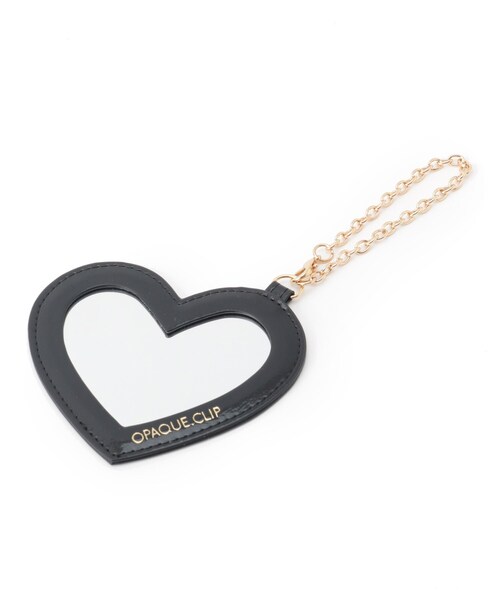 OPAQUE.CLIP（オペークドットクリップ）の「ハートシェイプミラーチャーム（チャーム・レディース・ピンク系/ブラック/シルバー・00）」の2枚目の写真