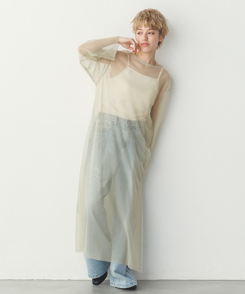 hunch(ハンチ)の「【WEB限定/別注】アジャスター調整可能 カップ付きダブルストラップキャミソール(キャミソール・レディース・アイボリー/ブラック/グレー・FREE)」の10枚目の写真