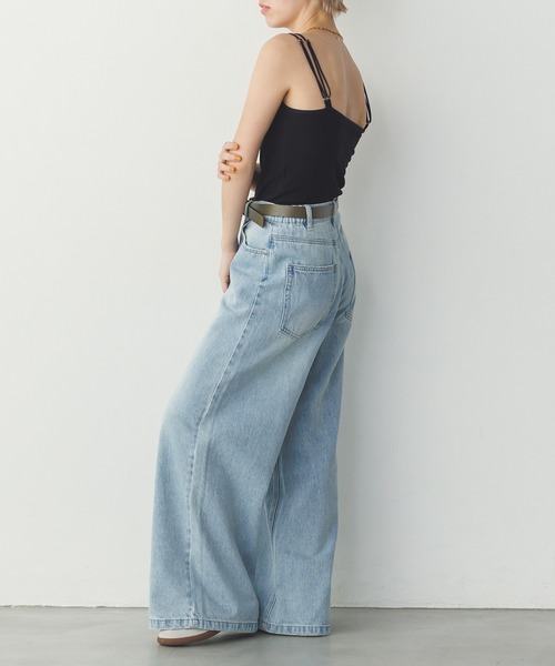 hunch(ハンチ)の「【WEB限定/別注】アジャスター調整可能 カップ付きダブルストラップキャミソール(キャミソール・レディース・アイボリー/ブラック/グレー・FREE)」の18枚目の写真