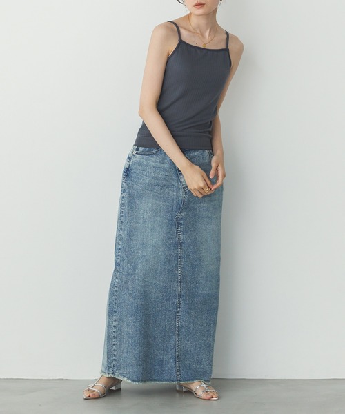 hunch(ハンチ)の「【WEB限定/別注】アジャスター調整可能 カップ付きダブルストラップキャミソール(キャミソール・レディース・アイボリー/ブラック/グレー・FREE)」の21枚目の写真