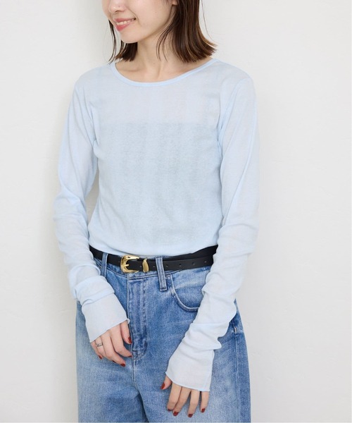 追加4》miller/ミラー SLOBE別注 SHEER RIB クルーネック（T
