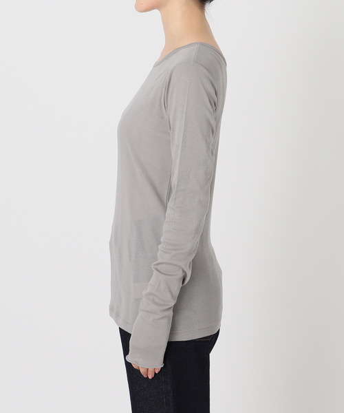 MILLER（ミラー）の「《追加4》miller/ミラー SLOBE別注 SHEER RIB クルーネック（Tシャツ/カットソー・レディース・ホワイト/アイボリー/スカイブルー・FREE）」の11枚目の写真