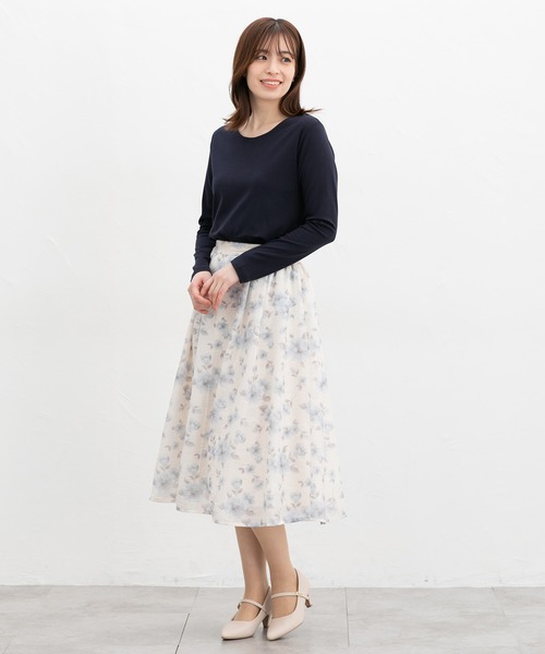 Honeys(ハニーズ)の「ノンステッチきれいめTシャツ(Tシャツ/カットソー・レディース・ブラック/ホワイト/ネイビー/ライトグレー・S/M/LL/L)」の10枚目の写真