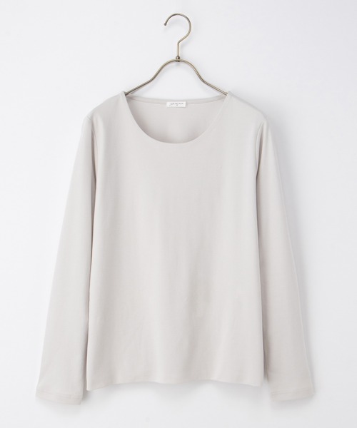 Honeys(ハニーズ)の「ノンステッチきれいめTシャツ(Tシャツ/カットソー・レディース・ブラック/ホワイト/ネイビー/ライトグレー・S/M/LL/L)」の21枚目の写真