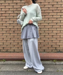 アーモリン　プリーツスカート お財布にやさしいフクレプリーツIラインスカート M 【メール便対応可