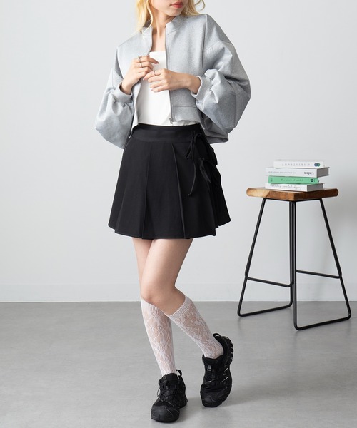 スカート yilon LACE PLEATS PANTS SKIRT Belted Pleat Skirt – La Garçonne