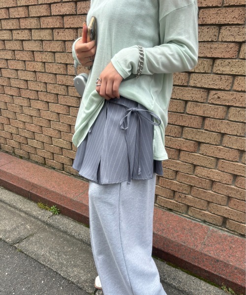 セール】【MAGASIN DE MODE Onjna】Layered wrap pleats skirt