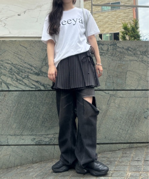 セール】【MAGASIN DE MODE Onjna】 Layered wrap pleats skirt