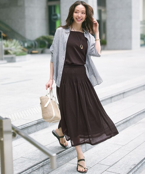 23区（ニジュウサンク）の「シェルリング ネックレス（ネックレス・レディース・ダークブラウン系/ブラック系/ホワイト系・F）」の17枚目の写真