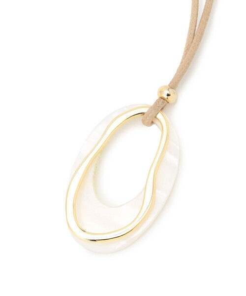 23区（ニジュウサンク）の「シェルリング ネックレス（ネックレス・レディース・ダークブラウン系/ブラック系/ホワイト系・F）」の12枚目の写真