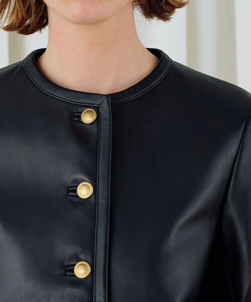 新品 25SS【DES PRES】ラムレザー クルーネックジャケット 新品 25SS【DES PRES】ラムレザー クルーネックジャケット ラムレザー