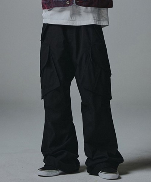 NOT4NERD(ノットフォーナード)の「【UNISEX】NOT4NERD/フレアカーゴパンツ(カーゴパンツ・レディース・その他1/ブラック/カーキ・LARGE/MEDIUM)」の2枚目の写真
