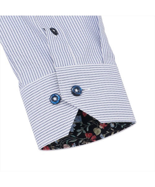 TOKYO SHIRTS(トウキョウシャツ)の「透け防止 形態安定ノーアイロン ワイド 長袖ビジネスワイシャツ(ビジネスシャツ・レディース・ブルー・L/XL/LL/S/M/XS)」の4枚目の写真