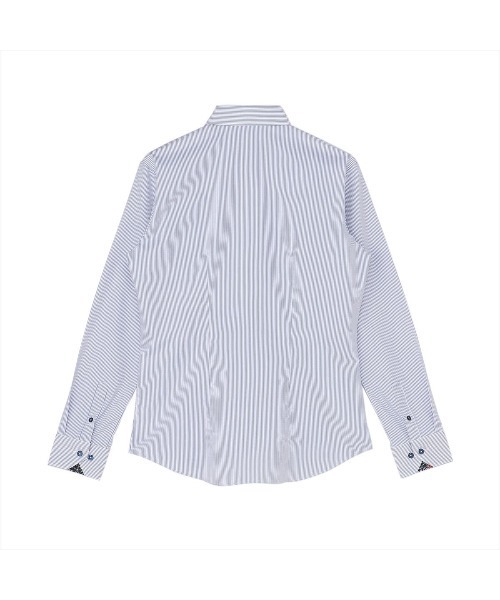 TOKYO SHIRTS(トウキョウシャツ)の「透け防止 形態安定ノーアイロン ワイド 長袖ビジネスワイシャツ(ビジネスシャツ・レディース・ブルー・L/XL/LL/S/M/XS)」の2枚目の写真