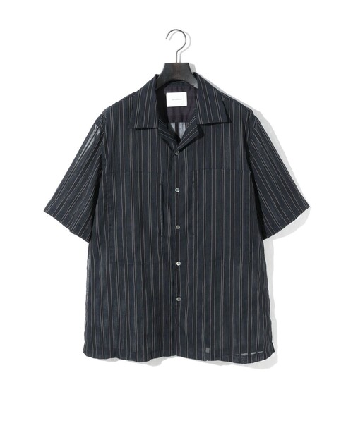 MIDIUMISOLID(ミディウミソリッド)の「MIDIUMISOLID Men’s シアーストライプシャツ(シャツ/ブラウス・メンズ・オフホワイト/ブルー系その他・48)」の2枚目の写真