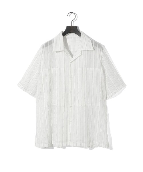 MIDIUMISOLID(ミディウミソリッド)の「MIDIUMISOLID Men’s シアーストライプシャツ(シャツ/ブラウス・メンズ・オフホワイト/ブルー系その他・48)」の3枚目の写真
