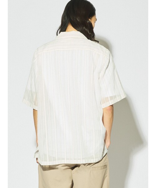 MIDIUMISOLID(ミディウミソリッド)の「MIDIUMISOLID Men’s シアーストライプシャツ(シャツ/ブラウス・メンズ・オフホワイト/ブルー系その他・48)」の9枚目の写真