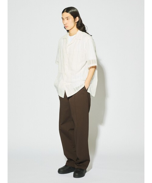 MIDIUMISOLID(ミディウミソリッド)の「MIDIUMISOLID Men’s シアーストライプシャツ(シャツ/ブラウス・メンズ・オフホワイト/ブルー系その他・48)」の11枚目の写真